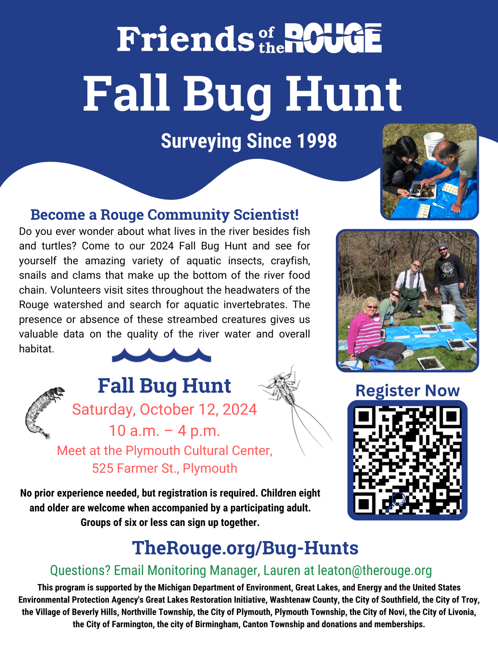 Friends of the Rouge Fall Bug Hunt