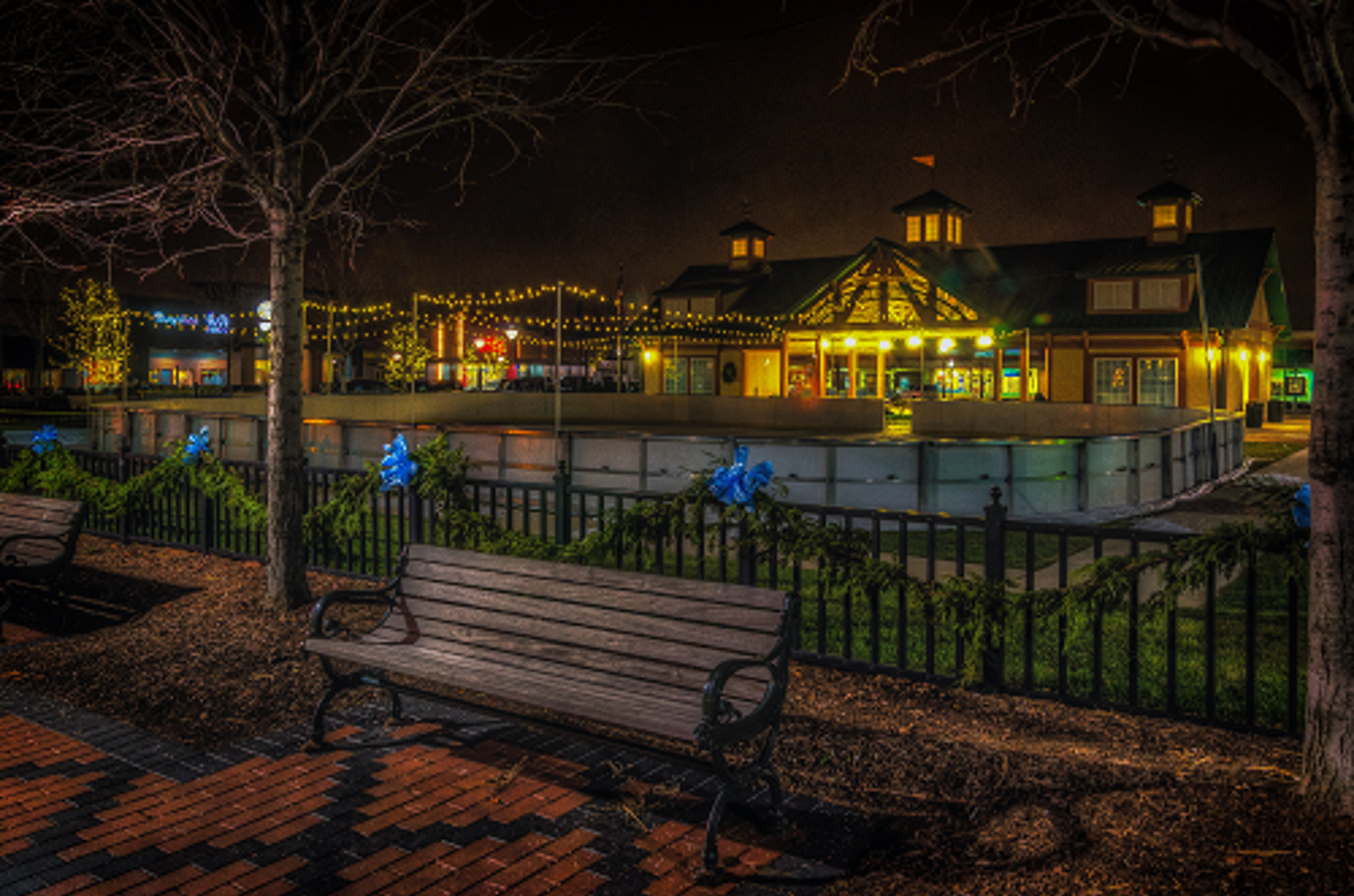 Riley Park Ice Arena at night