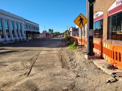 Graded road ready for cement