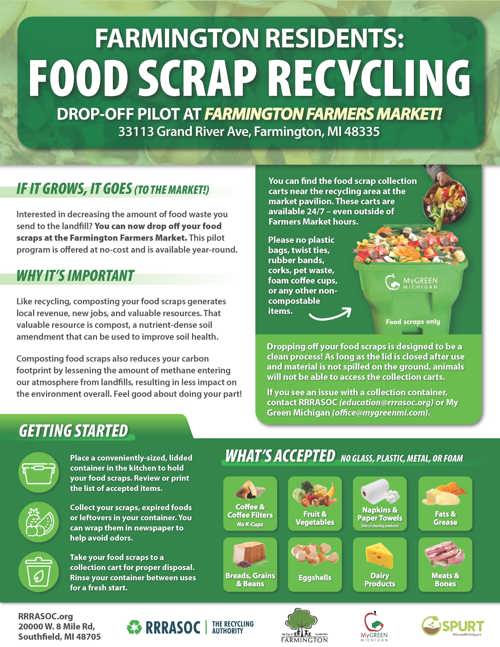 Farmington Food Scrap Recycling Pilot Project to begin October 18