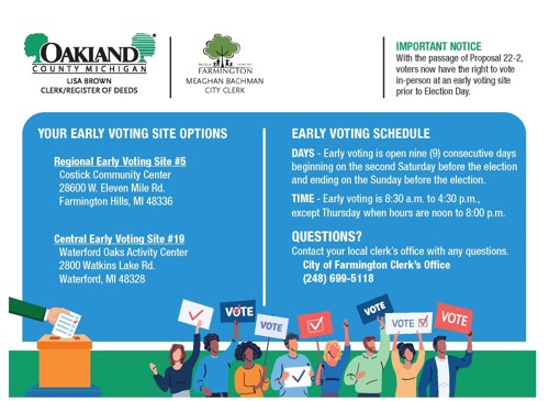 Early voting begins October 25