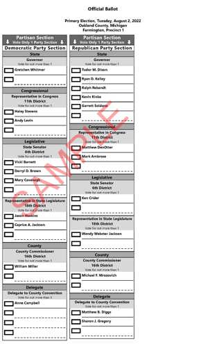 Sample Ballot