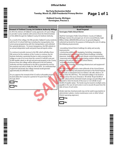 Sample Ballot