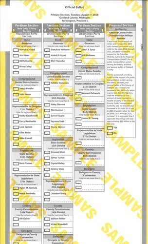 Sample Ballot