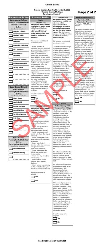 Sample Ballot