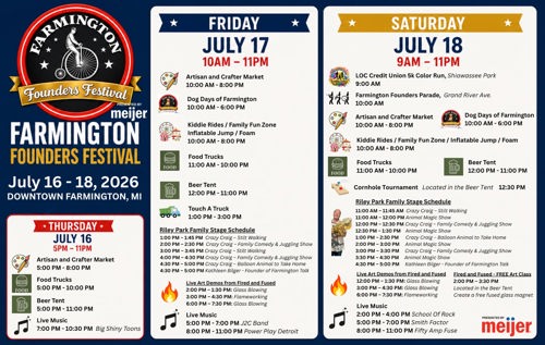 Founders Fest Calendar