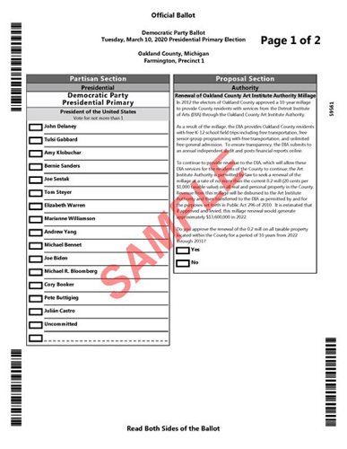 Sample Ballot